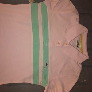 Baby Pink & Turquoise Lacoste Polo
